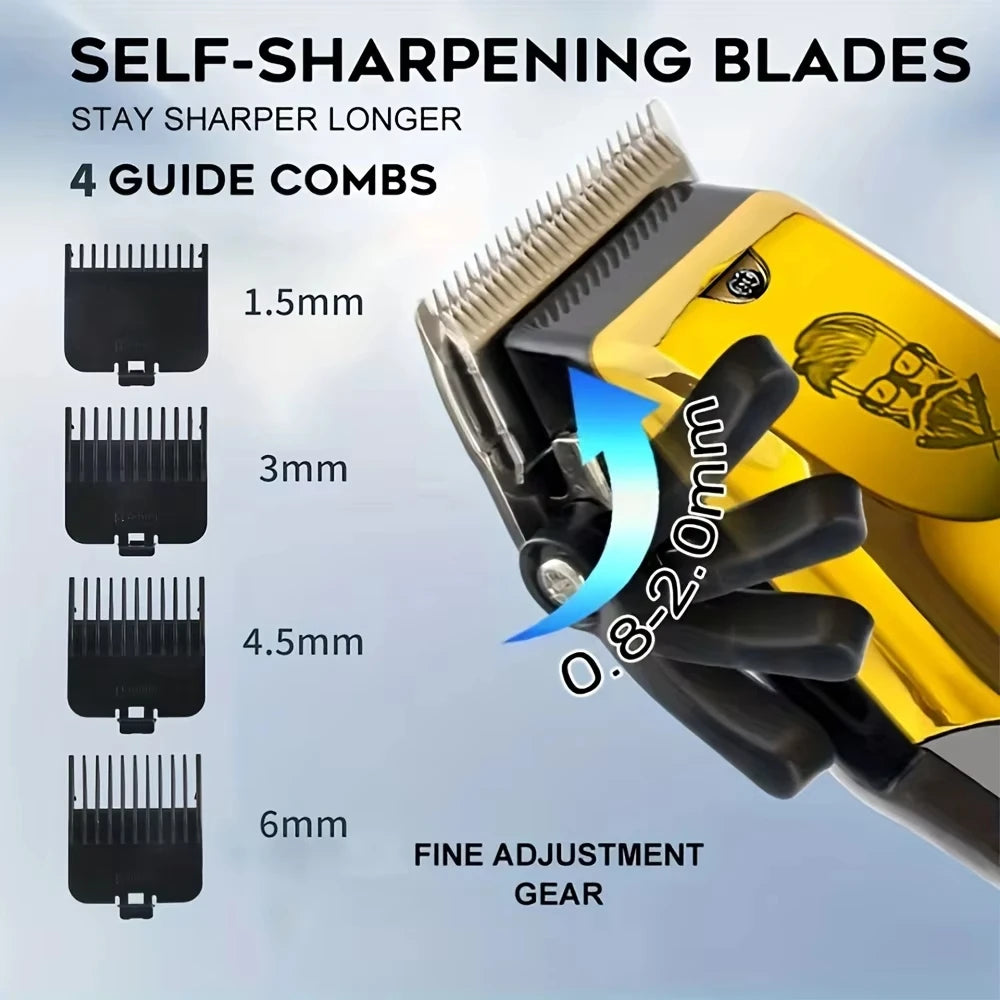 T9 Vintage Men's Electric Hair Clipper Beard Trimmer/Rechargeable Hair Cutting Machine With Nose Hair Trimmer Kit Boyfriend Gift