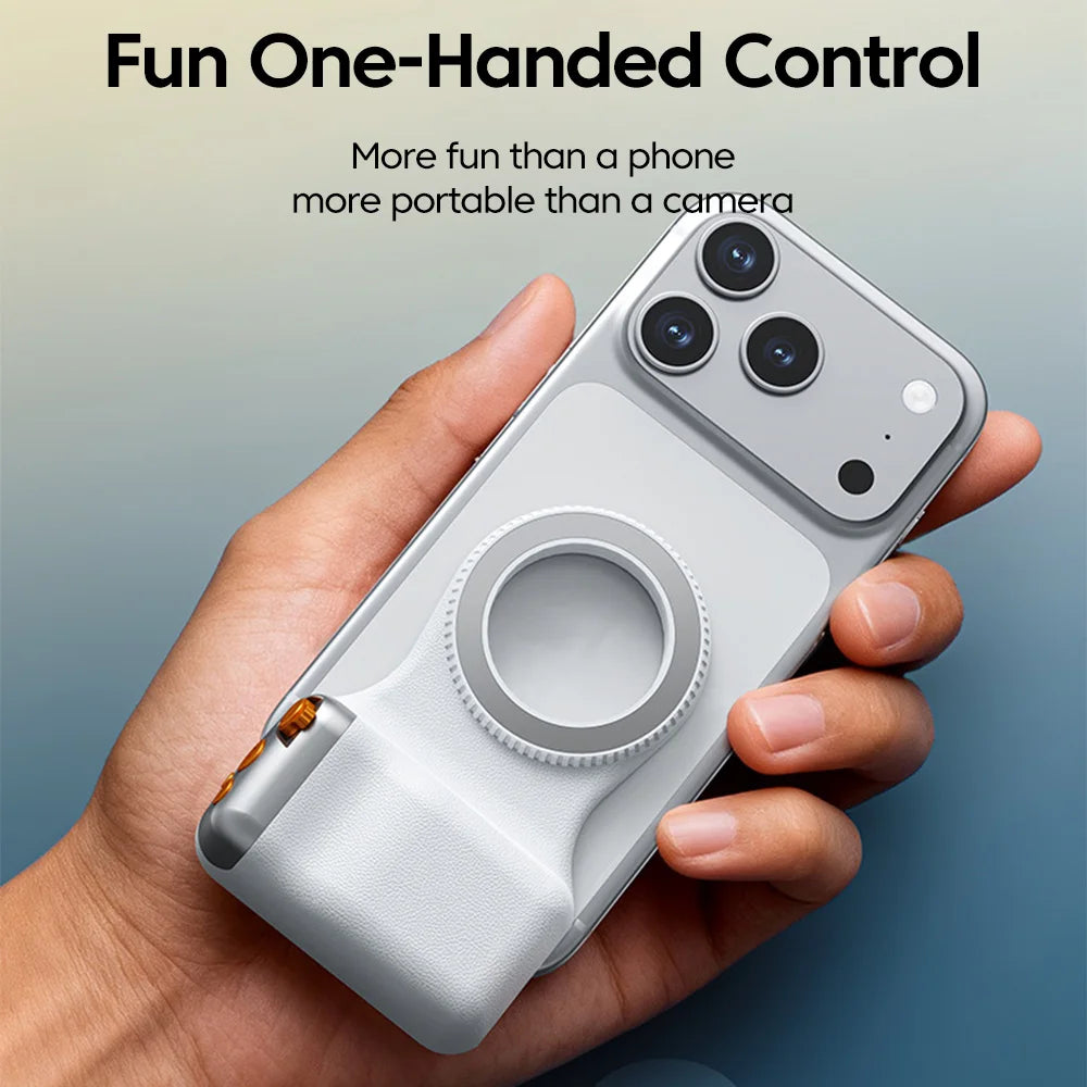 Magnetic Phone Camera Shoot Hand Grip Zoomable Smart Phone Holder Shooting Aid Bluetooth Remote Control Handle For iPhone Huawei