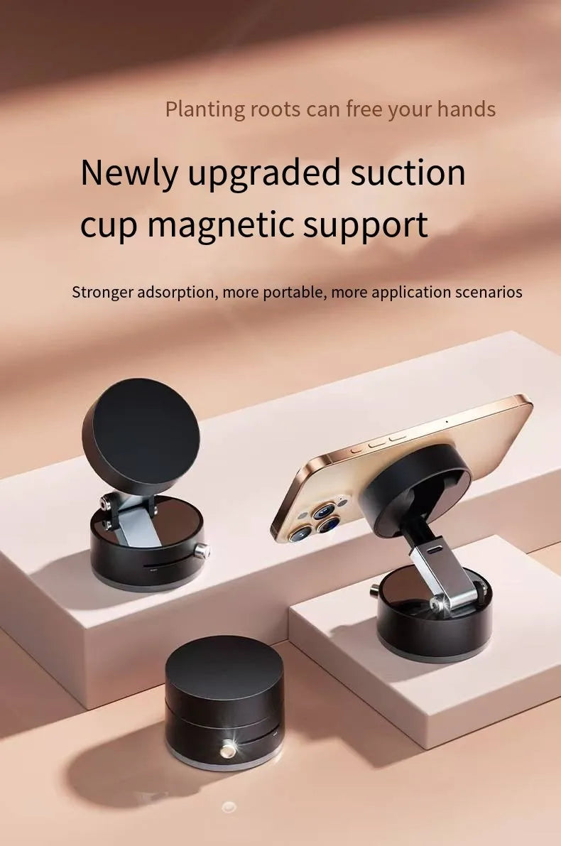 Car mobile phone magnetic Stand 2025 New type suction cup vacuum adsorption car special fixed mobile phone stand