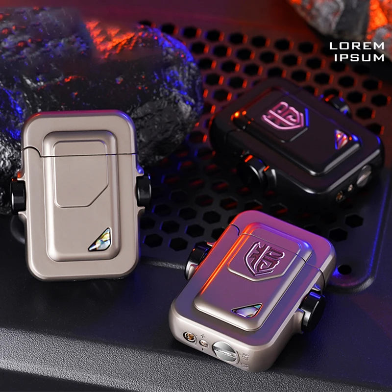 Caibei Mech Appearance Snail Instrument Windproof Inflatable Butane Gas Lighter Ignition Wheel Induction Cool Trend Play