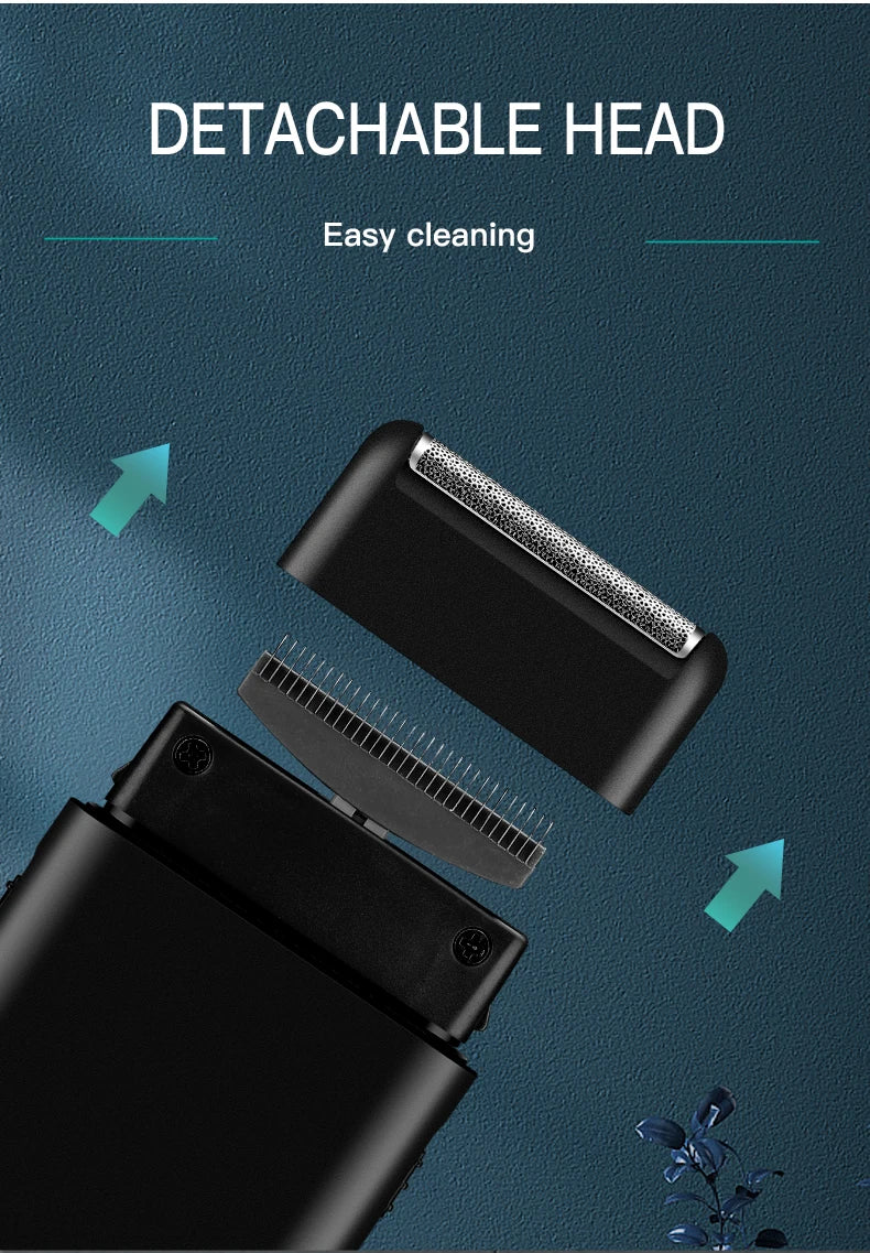 VGR V-390 mini single blade cordless beard trimmer razor rechargeable foil electric face body shaver for men Convenient razor
