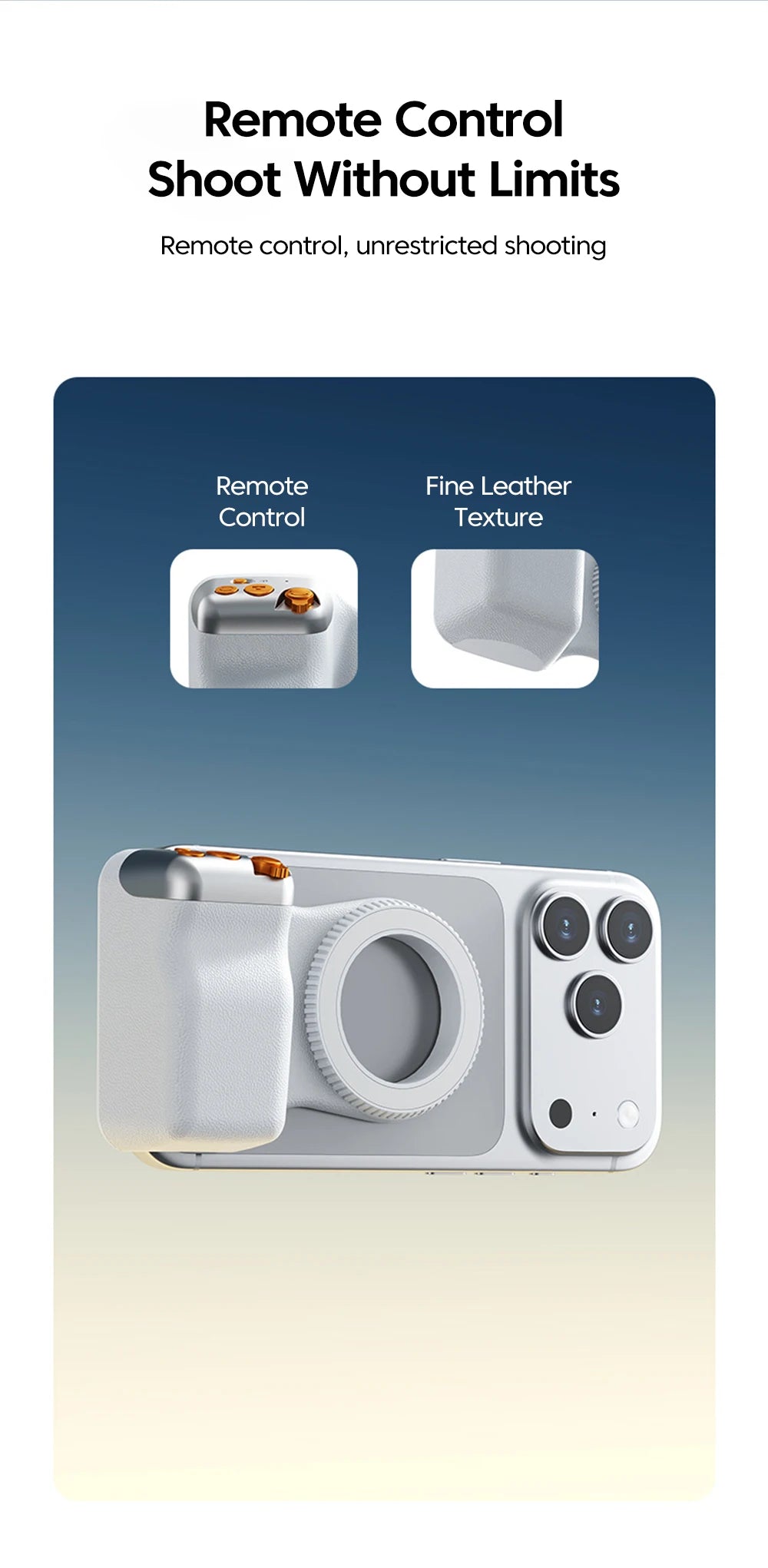 Magnetic Phone Camera Shoot Hand Grip Zoomable Smart Phone Holder Shooting Aid Bluetooth Remote Control Handle For iPhone Huawei