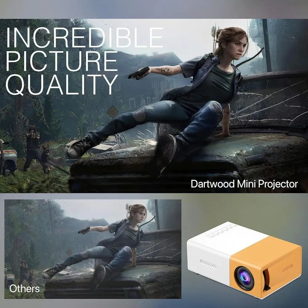 1080P Resolution Mini Projector Built-in Speaker Remote Control Home Theater Projector Halloween Gifts LCD Technology