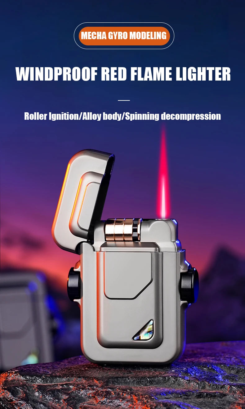 Caibei Mech Appearance Snail Instrument Windproof Inflatable Butane Gas Lighter Ignition Wheel Induction Cool Trend Play