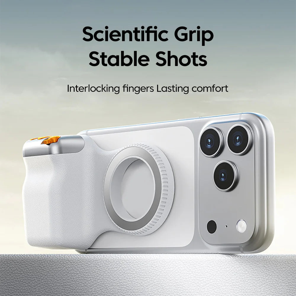 Magnetic Phone Camera Shoot Hand Grip Zoomable Smart Phone Holder Shooting Aid Bluetooth Remote Control Handle For iPhone Huawei