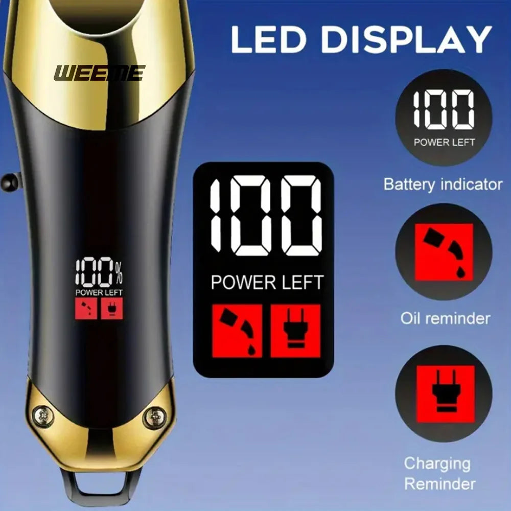 T9 Vintage Men's Electric Hair Clipper Beard Trimmer/Rechargeable Hair Cutting Machine With Nose Hair Trimmer Kit Boyfriend Gift