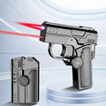 Multi Functional Folding Dual Form Decompression Gyro Gun Shaped Lighter with Creative Deformation and Windproof Red Flame