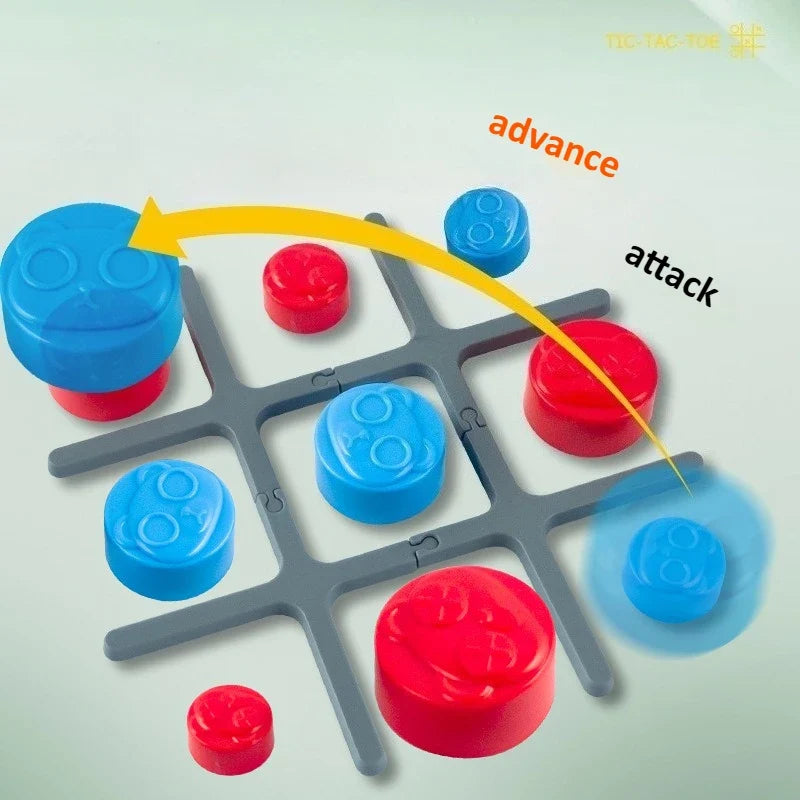 1PC Tic Tac Toe Electronic Chessboard Multifunctional Children's Education Strategy Toy Interactive Brain Game Parent-Child Fun