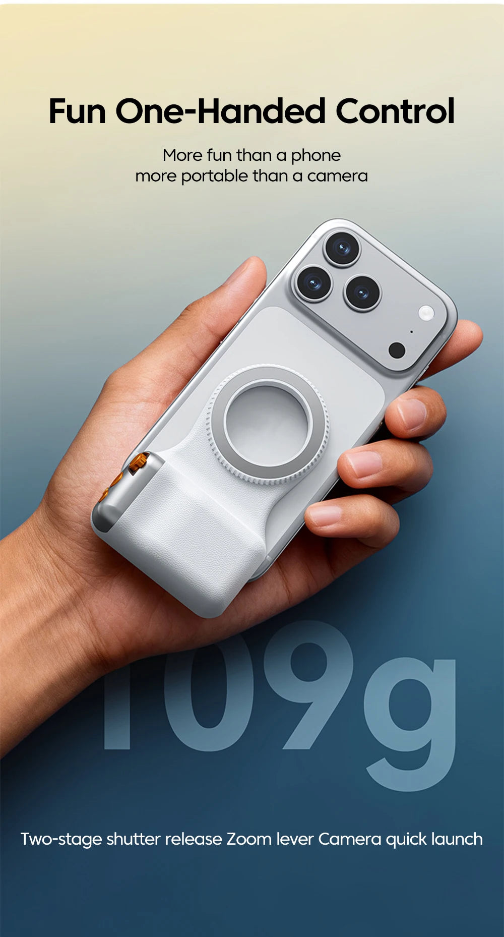 Magnetic Phone Camera Shoot Hand Grip Zoomable Smart Phone Holder Shooting Aid Bluetooth Remote Control Handle For iPhone Huawei