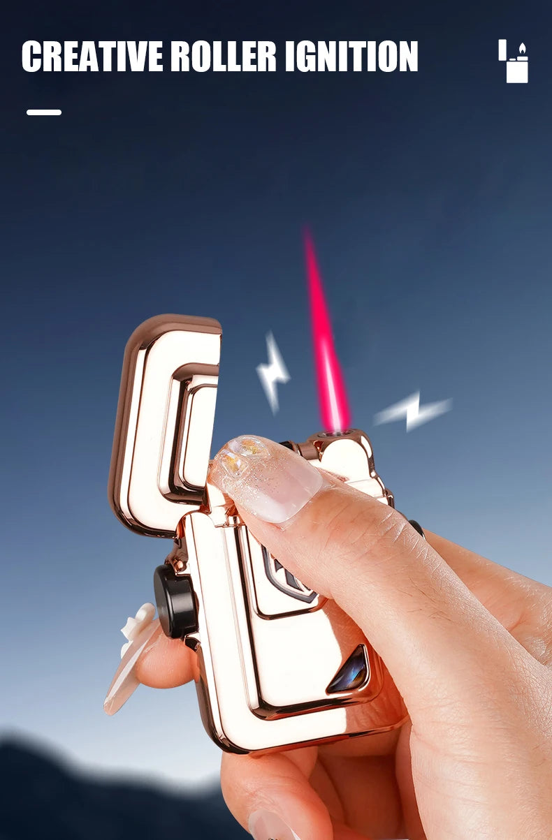 Caibei Mech Appearance Snail Instrument Windproof Inflatable Butane Gas Lighter Ignition Wheel Induction Cool Trend Play