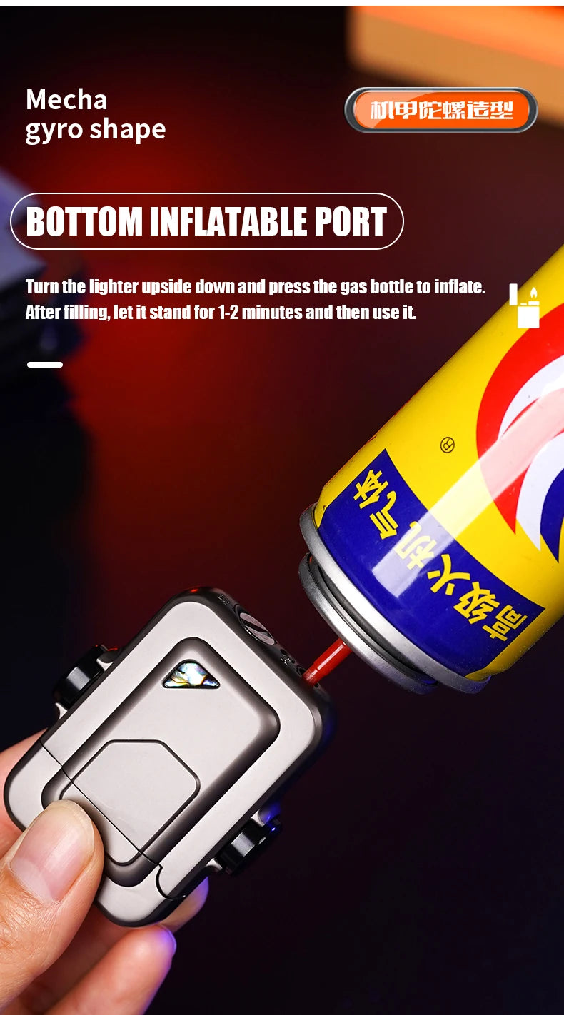 Caibei Mech Appearance Snail Instrument Windproof Inflatable Butane Gas Lighter Ignition Wheel Induction Cool Trend Play