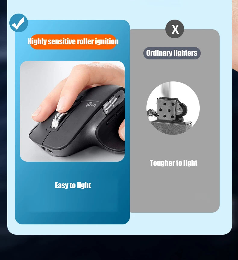 Caibei Mech Appearance Snail Instrument Windproof Inflatable Butane Gas Lighter Ignition Wheel Induction Cool Trend Play