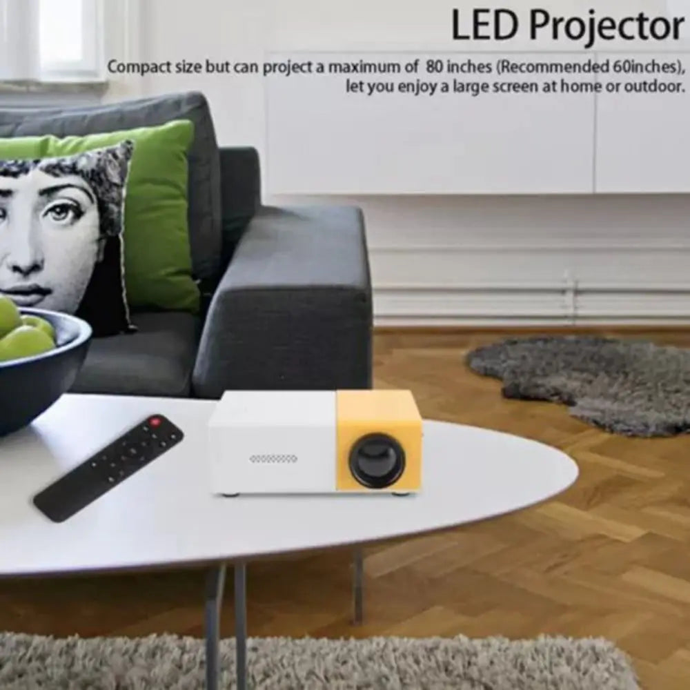 1080P Resolution Mini Projector Built-in Speaker Remote Control Home Theater Projector Halloween Gifts LCD Technology