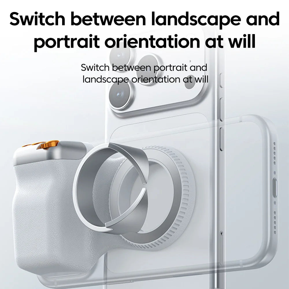 Magnetic Phone Camera Shoot Hand Grip Zoomable Smart Phone Holder Shooting Aid Bluetooth Remote Control Handle For iPhone Huawei