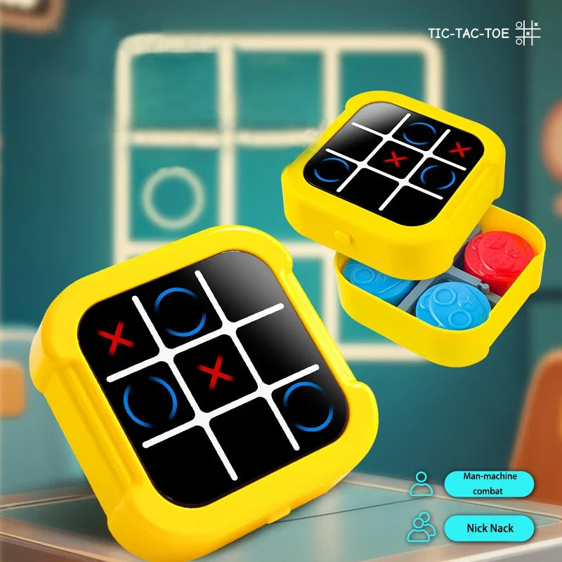 1PC Tic Tac Toe Electronic Chessboard Multifunctional Children's Education Strategy Toy Interactive Brain Game Parent-Child Fun