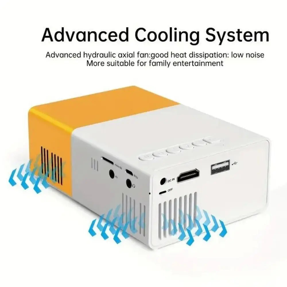1080P Resolution Mini Projector Built-in Speaker Remote Control Home Theater Projector Halloween Gifts LCD Technology