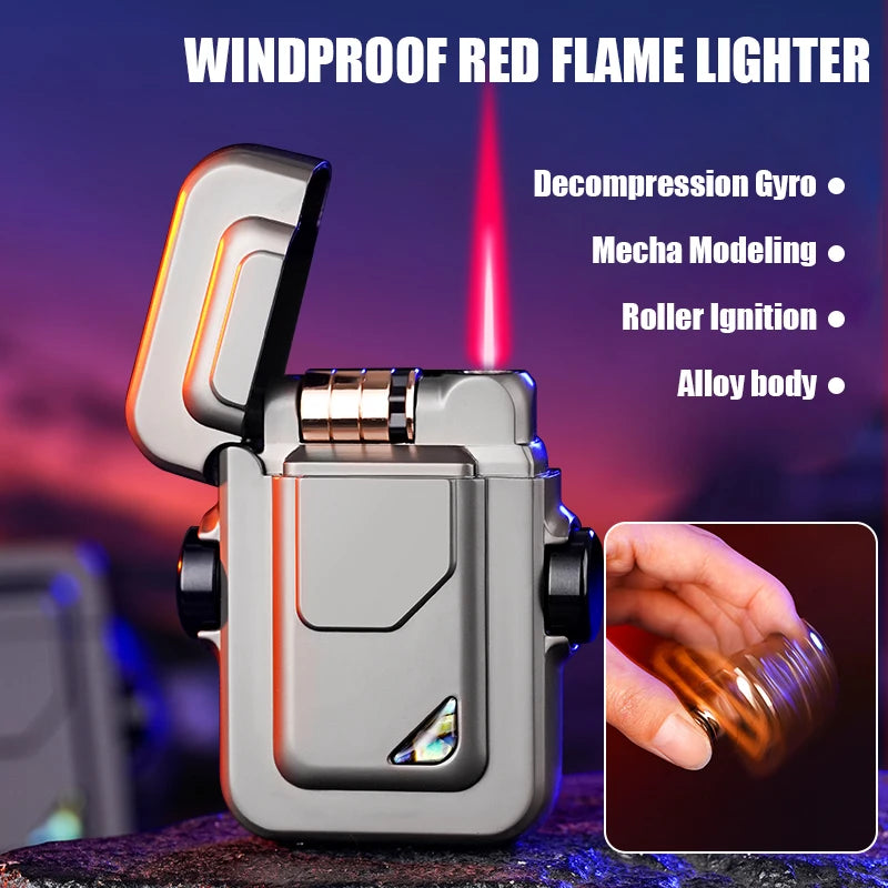 Caibei Mech Appearance Snail Instrument Windproof Inflatable Butane Gas Lighter Ignition Wheel Induction Cool Trend Play