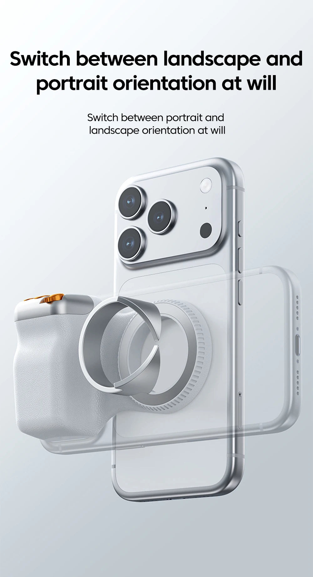 Magnetic Phone Camera Shoot Hand Grip Zoomable Smart Phone Holder Shooting Aid Bluetooth Remote Control Handle For iPhone Huawei
