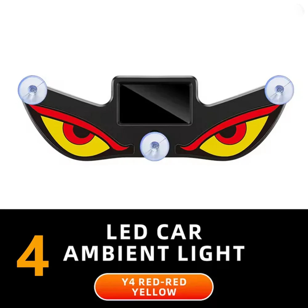 Solar DEMON EYE Ambient Light Dynamic Breathing Neon Light Car Decoration Rear Windshield Atmosphere Lights Car Accessories