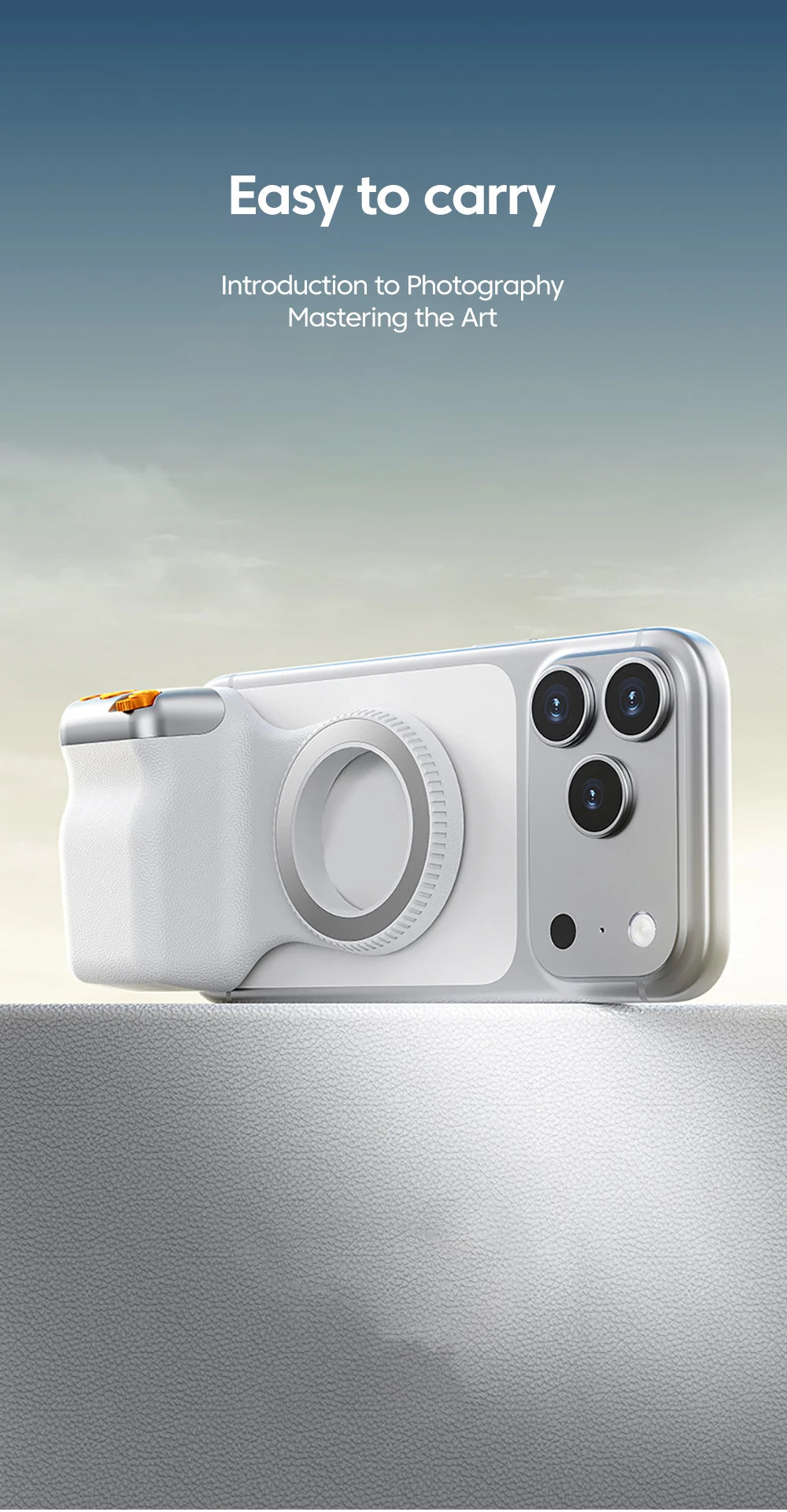 Magnetic Phone Camera Shoot Hand Grip Zoomable Smart Phone Holder Shooting Aid Bluetooth Remote Control Handle For iPhone Huawei