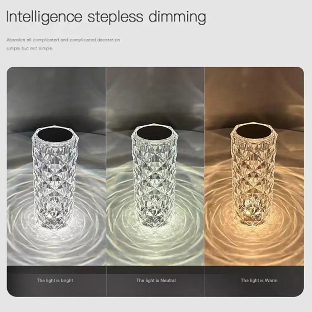 Creative Gift Atmosphere Lamp Rose Decorative Desk Lamp Bedhead Charging Nightlight 3-Color Dimmable Rose Desk Lampv