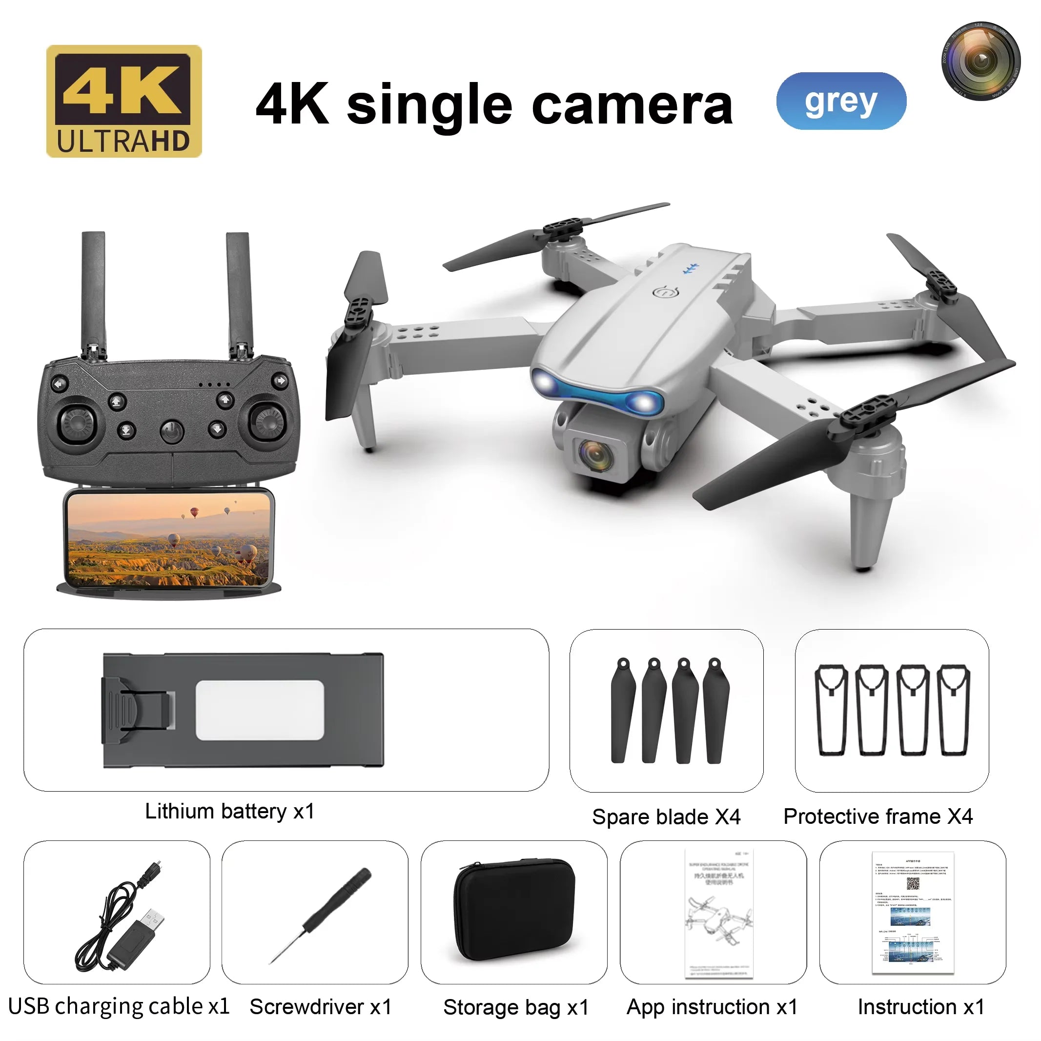 2026 New E99 MAX Drone Factory Professional 8K HD 4.3" Remote Control Headless Mode Helicopter 360 Flip Quadcopter Kid Toy Gifts