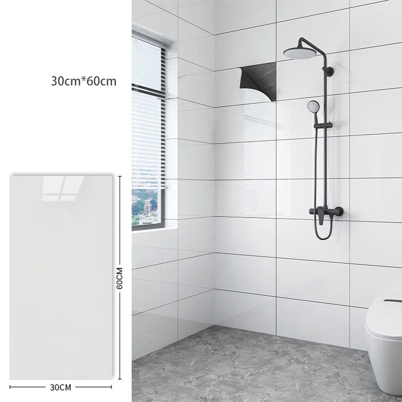 30x60cm Imitation Marble Wall Stickers Waterproof Self-Adhesive Tile Sticker Renovation Wallpaper Kitchen Home Decoration