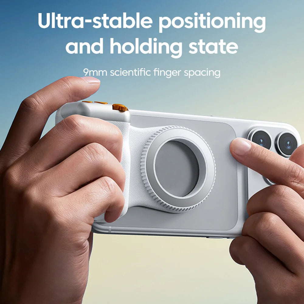 Magnetic Phone Camera Shoot Hand Grip Zoomable Smart Phone Holder Shooting Aid Bluetooth Remote Control Handle For iPhone Huawei